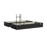 Livsip 4x Garden Bed 210x90x30cm LED Plant Stand Box Galvanise