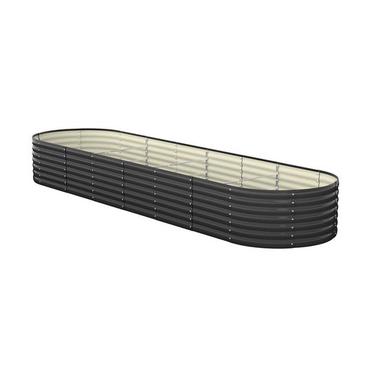 Livsip Raised Garden Bed 320X80X56cm Galvanised Steel 4pcs