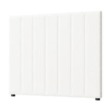 Oikiture Bed Frame Headboard King Single White Boucle