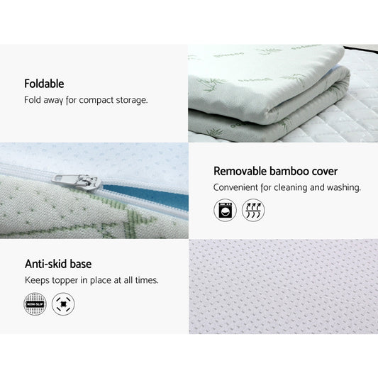 Giselle Bedding Memory Foam Mattress Topper 7-Zone 8cm