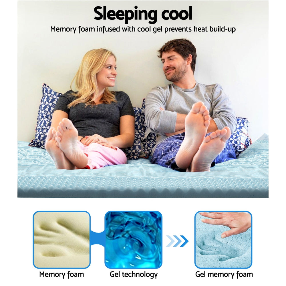 Giselle Bedding Memory Foam Mattress Topper 7-Zone 8cm