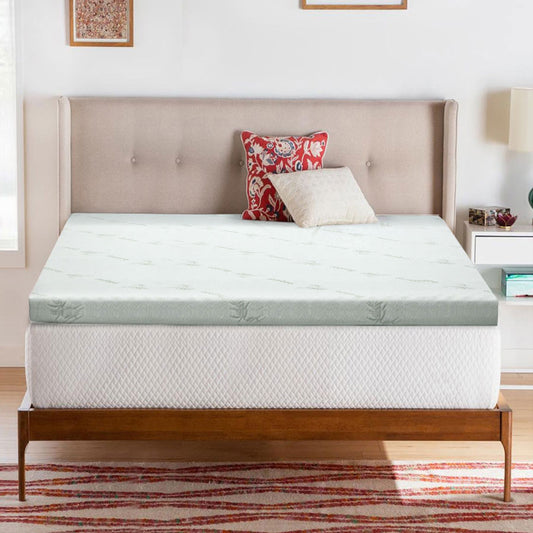 Giselle Bedding Memory Foam Mattress Topper Cool Gel Bed Mat Bamboo 10cm