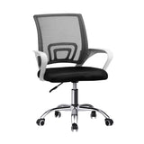 Oikiture Mesh Office Chair Foam Seat White&Black