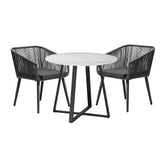 Livsip 3x Outdoor Dining Set Sintered Stone Table Bistro Set