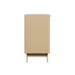 Oikiture Buffet Sideboard Storage Cabinet 4 Doors Cupboard Natural