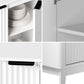 Oikiture Buffet Sideboard Storage Cabinet 4 Doors Cupboard White