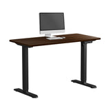 Oikiture 120CM Electric Standing Desk Single Motor Black&Walnut