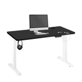 Oikiture Standing Desk Dual Motor Adjustable 120cm White&Black