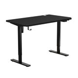 Oikiture Electric Standing Desk Single Motor Black 120cm