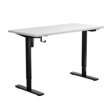 Oikiture Electric Standing Desk Single Motor Black&White 140cm