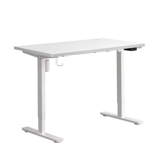Oikiture Electric Standing Desk Single Motor White 140cm