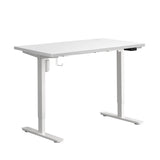Oikiture Electric Standing Desk Single Motor White 140cm