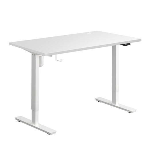 Oikiture Electric Standing Desk Single Motor White 150cm