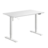 Oikiture Electric Standing Desk Single Motor White 150cm