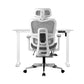 Oikiture Office Desk and Chair Set Mesh Ergonomic Chair Sit-stand Desk GY&WH