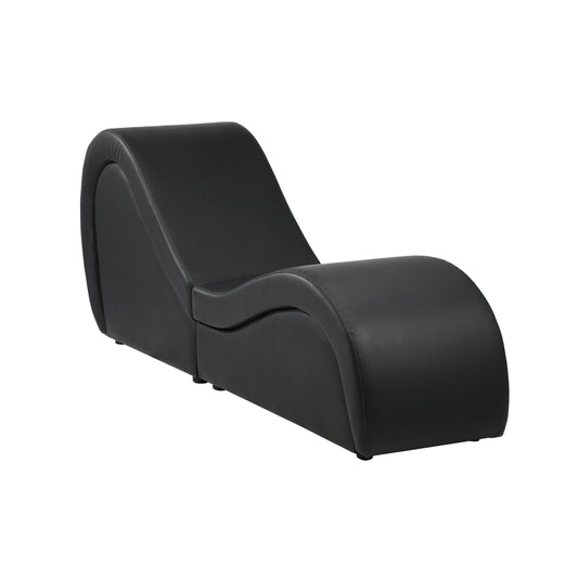 Oikiture Tantra Sofa Love Seat Chaise Lounge Couples Yoga Bed Black