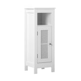 Oikiture Bathroom Cabinet Slim Rattan Door White