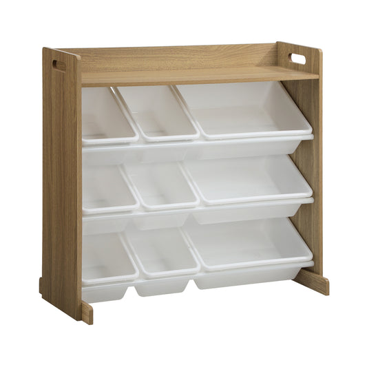 Oikiture 9 Bins Kids Toy Box Organiser Display Shelf