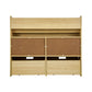 Oikiture Kids Bookshelf Toy Storage Box Organiser Display Shelf Natural