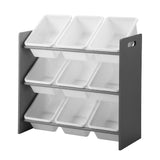 Oikiture Kids Storage 9 Bins Display Shelf Storage Rack