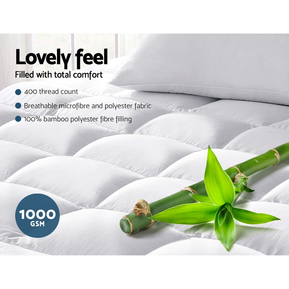 Giselle Bedding Mattress Topper Pillowtop Bamboo