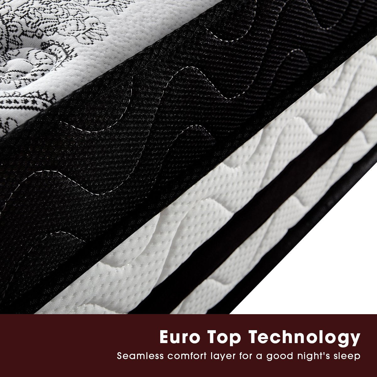 Laura Hill Mattress Bed Size Euro Top 5 Zone Spring Foam 34cm Bedding