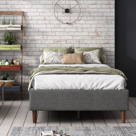 Bed Frame Mattress Foundation (Dark Grey)