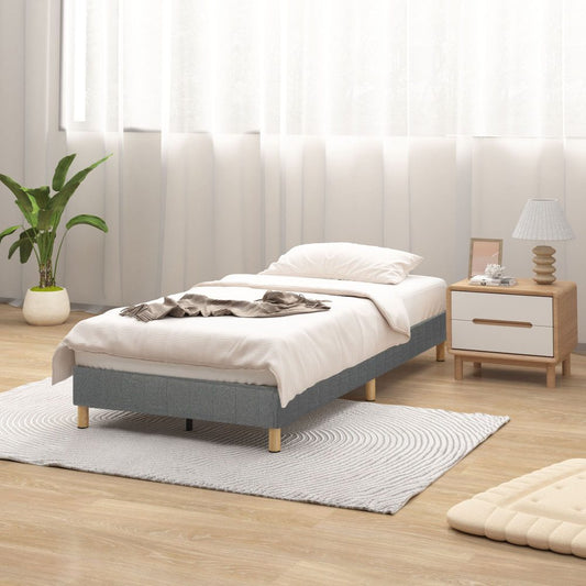 Metal Bedframe Mattress Foundation (Dark Grey) –