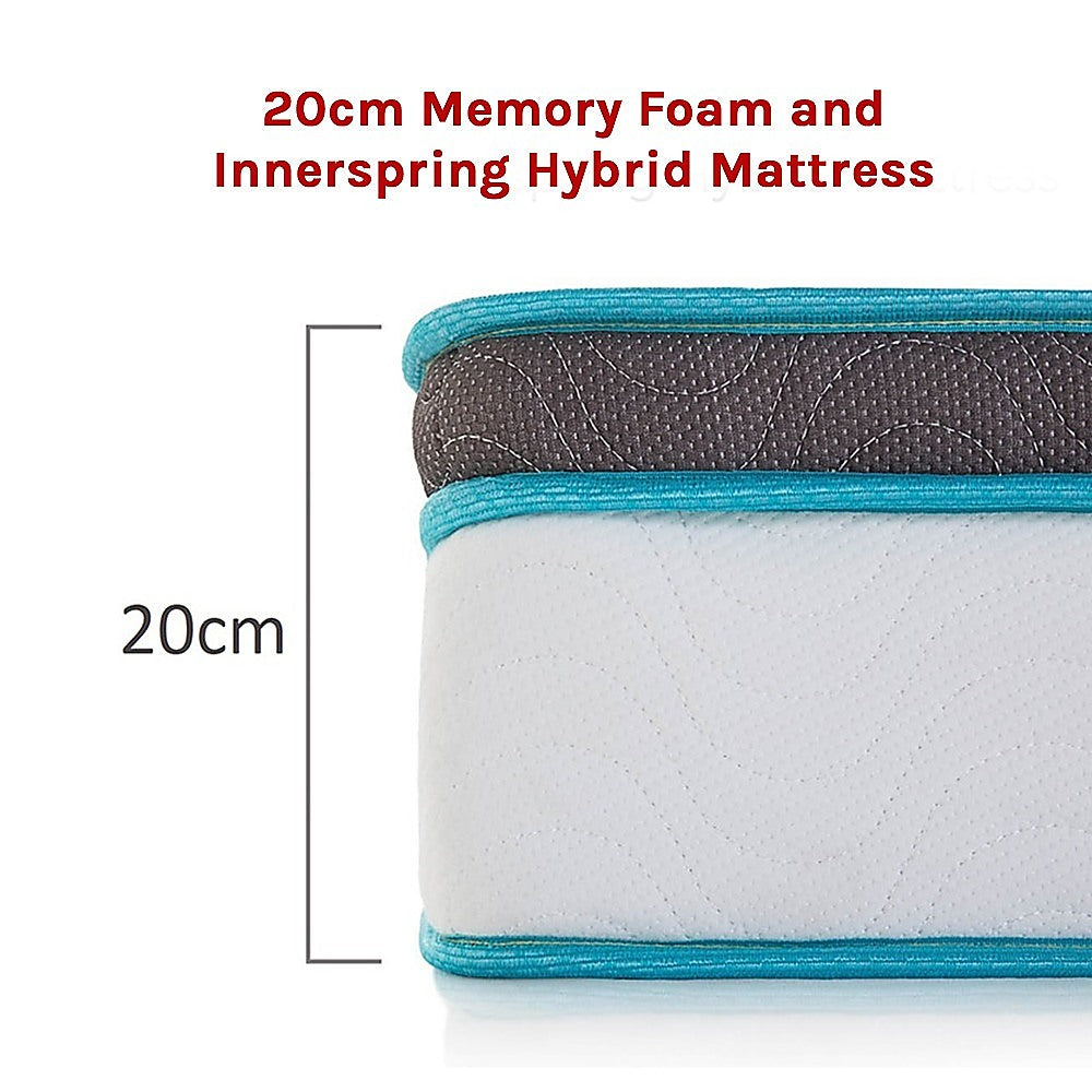Palermo 20cm Memory Foam and Innerspring Hybrid Mattress