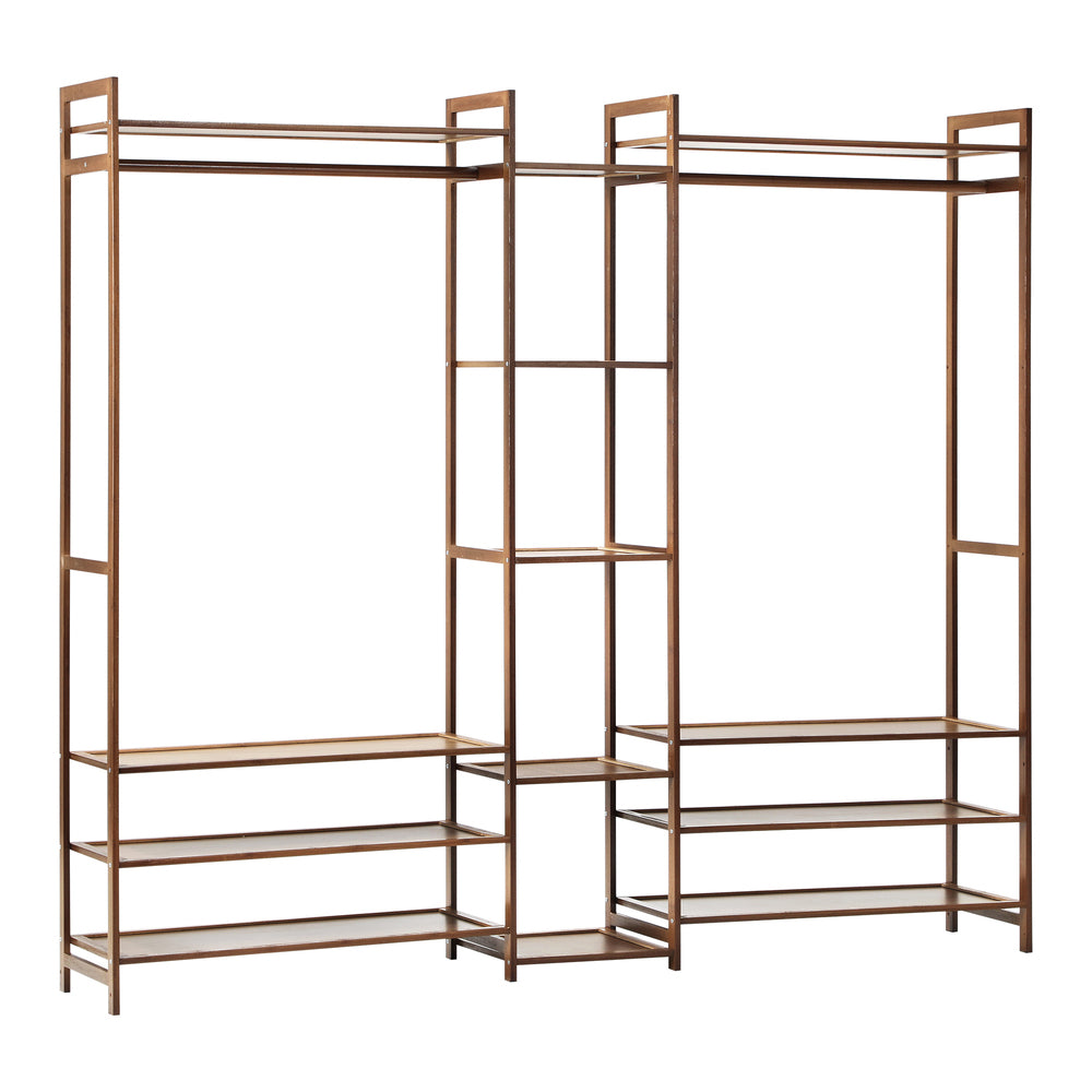 Oikiture Open Wardrobe Organiset with 13 Display Shelves