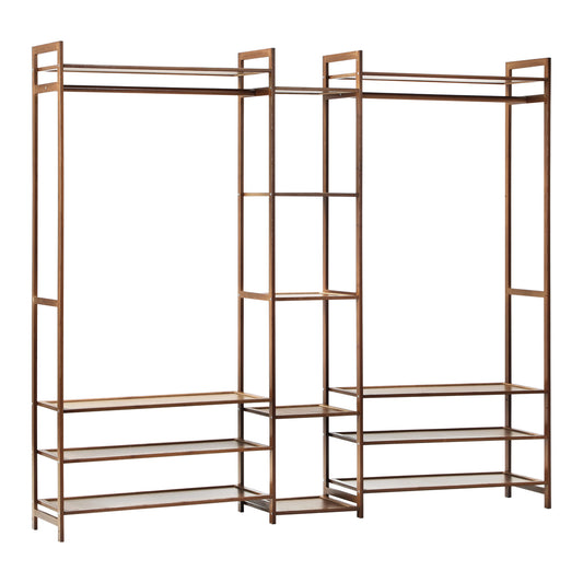 Oikiture Open Wardrobe Organiset with 13 Display Shelves