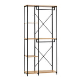 Oikiture Large Open Wardrobe Hanging Rail 5 shelves
