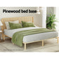 Artiss Bed Frame Wooden Base Mattress Platform Timber Pine AMBA