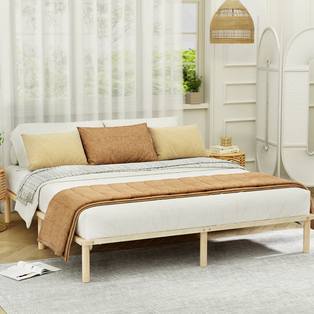 Artiss Bed Frame Wooden Base Mattress Platform Timber Pine AMBA