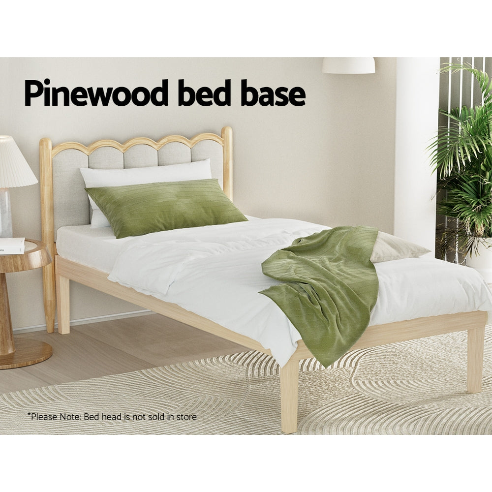 Artiss Bed Frame Wooden Base Mattress Platform Timber Pine BRUNO