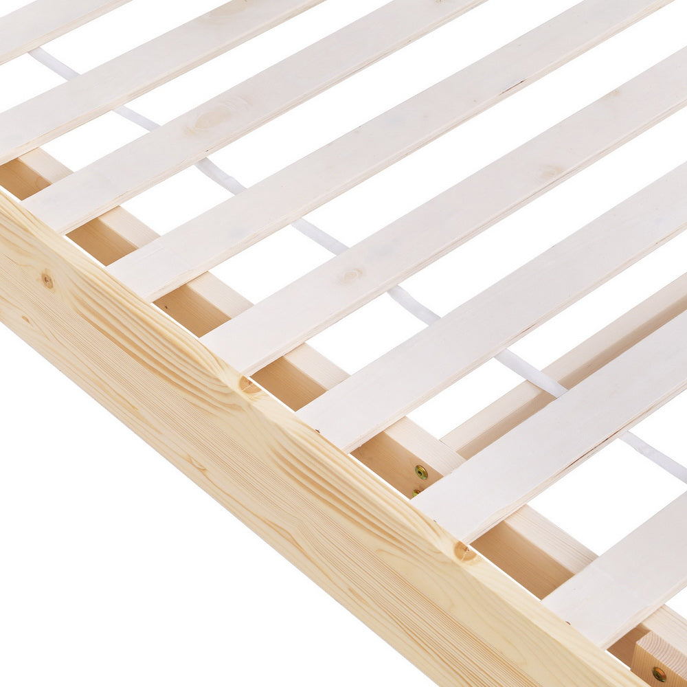 Artiss Bed Frame Floating Wooden Mattress Base Platform Timber ODIN